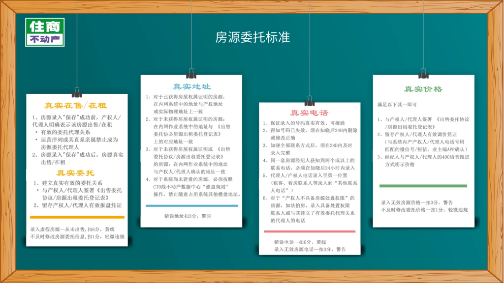 房源管理之委托标准